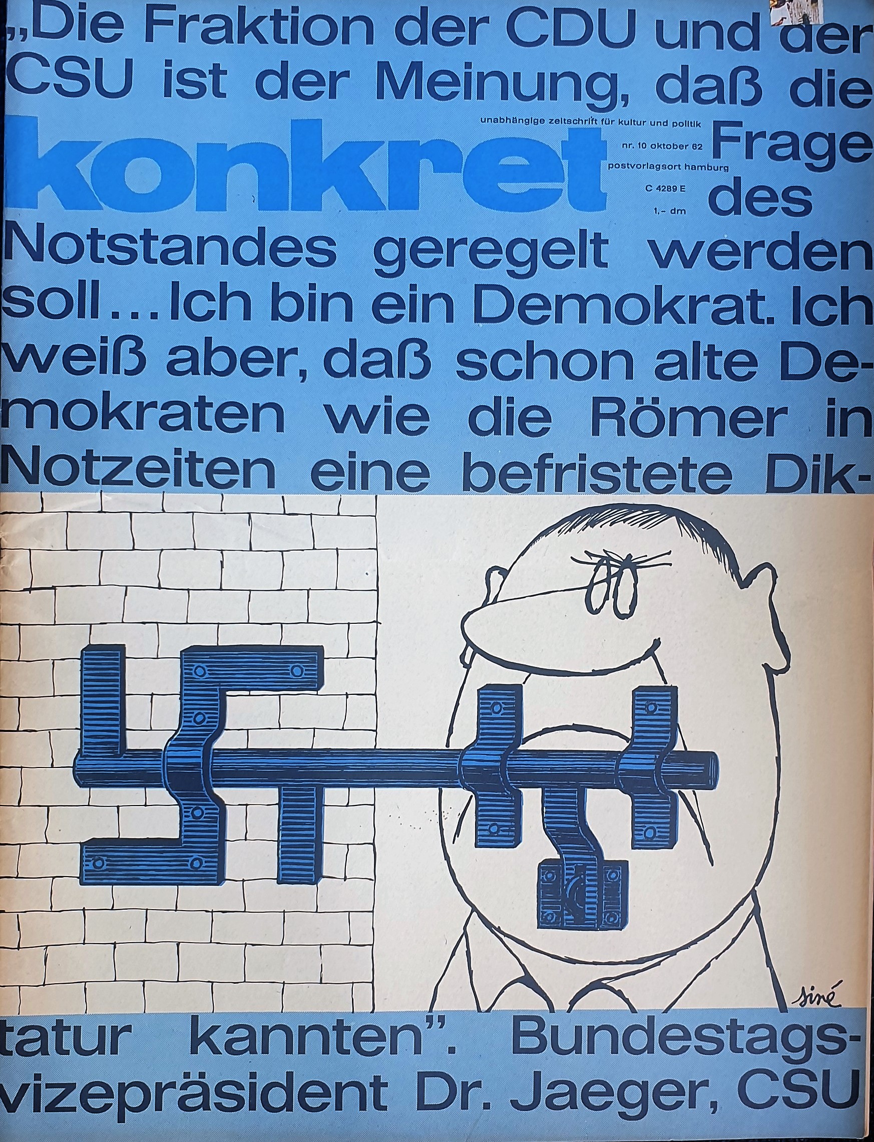konkret. unabhängiger zeitschrift für kultur und politik. #10 Oktober 1962