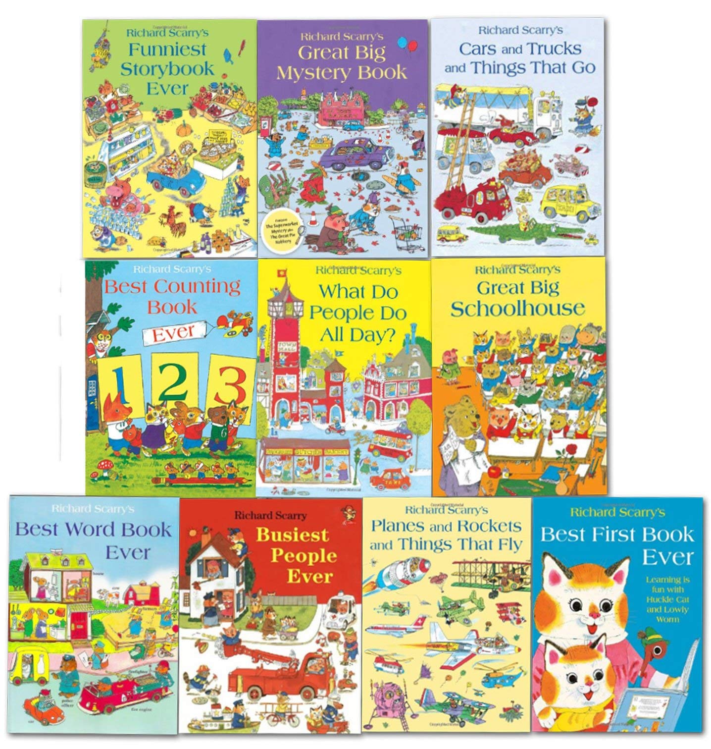 Richard Scarrys Best Collection Ever! 10 books collection. What do people do all day?... and other stories. (Paperback)