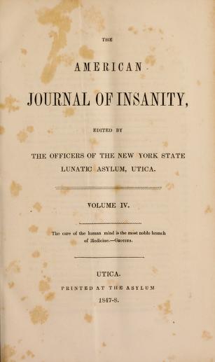 American Journal Of Insanity, Volume 4 (Unknown Binding)