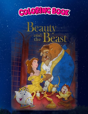 Coloring Book: Beauty And The Beast Distressed Vintage Group Shot, Children Coloring Book, 100 Pages to Color