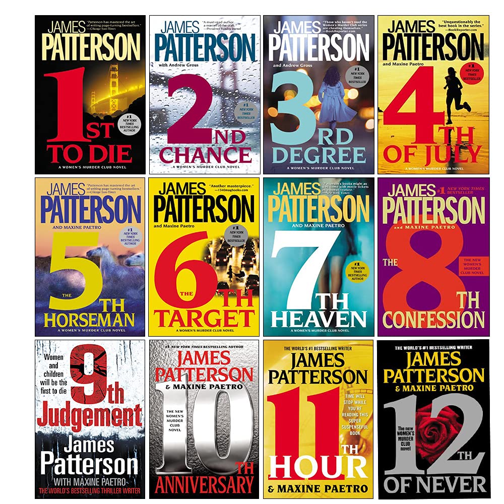 Womens Murder Club 12 Books Collection Set by James Patterson (Books 1 - 12)