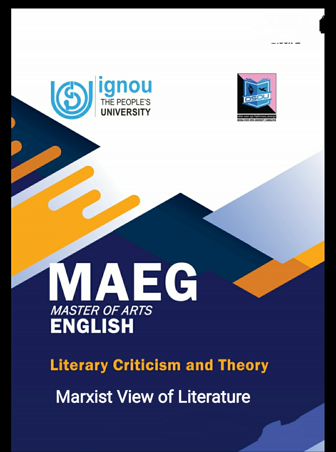 MEG : 5 Literary Criticism and Theory -  Marxist View of Literature (Block #5)