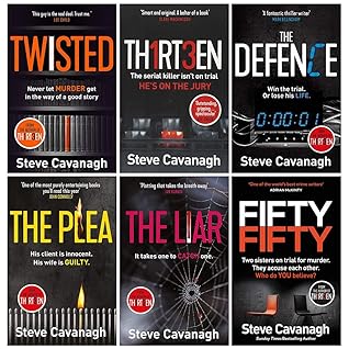 Eddie Flynn Series 6 Books Collection Set By Steve Cavanagh (Twisted,Thirteen, The Defence, The Plea, The Liar, Fifty-Fifty)