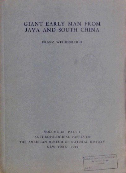 Giant Early Man from Java and South China (Paperback)