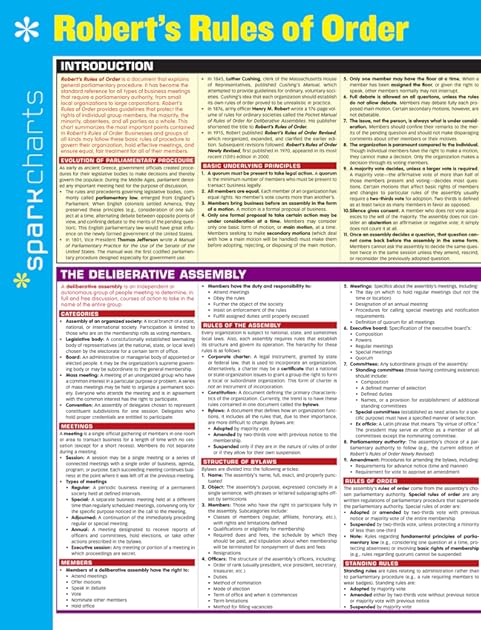 Robert's Rules of Order SparkCharts (Volume 61)