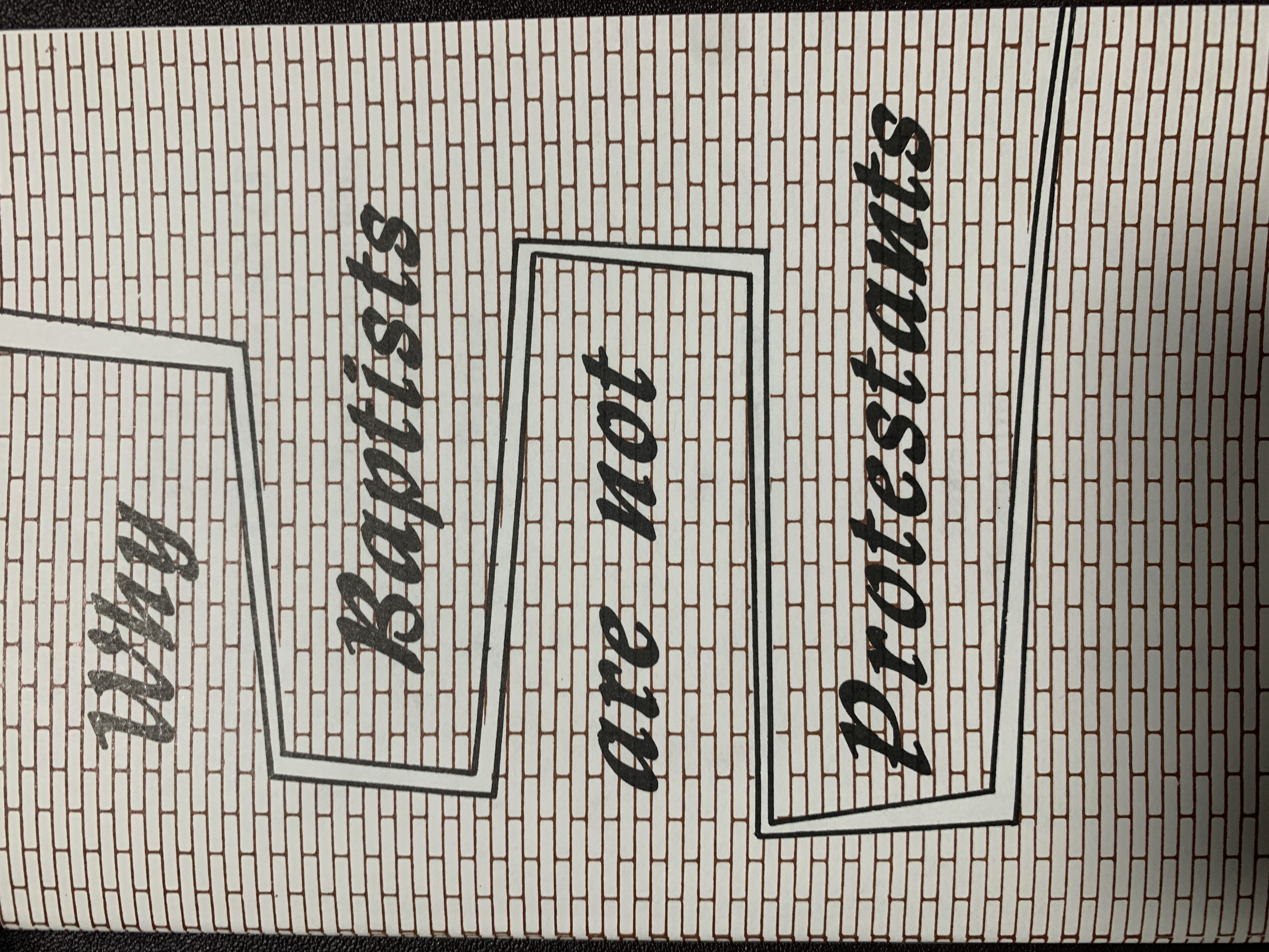 Why Baptists are not Protestants
