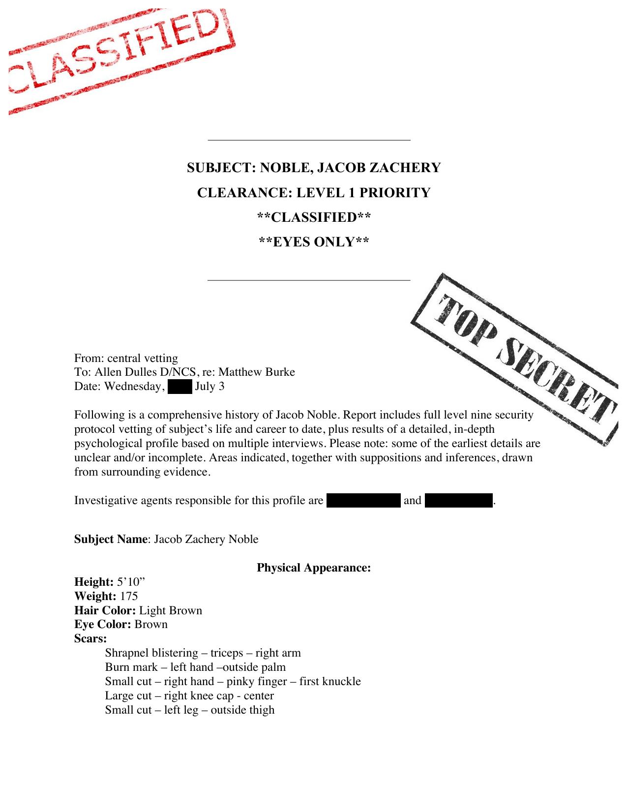 Dossier (Jake Noble, #0)