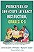 Principles of Effective Literacy Instruction, Grades K-5