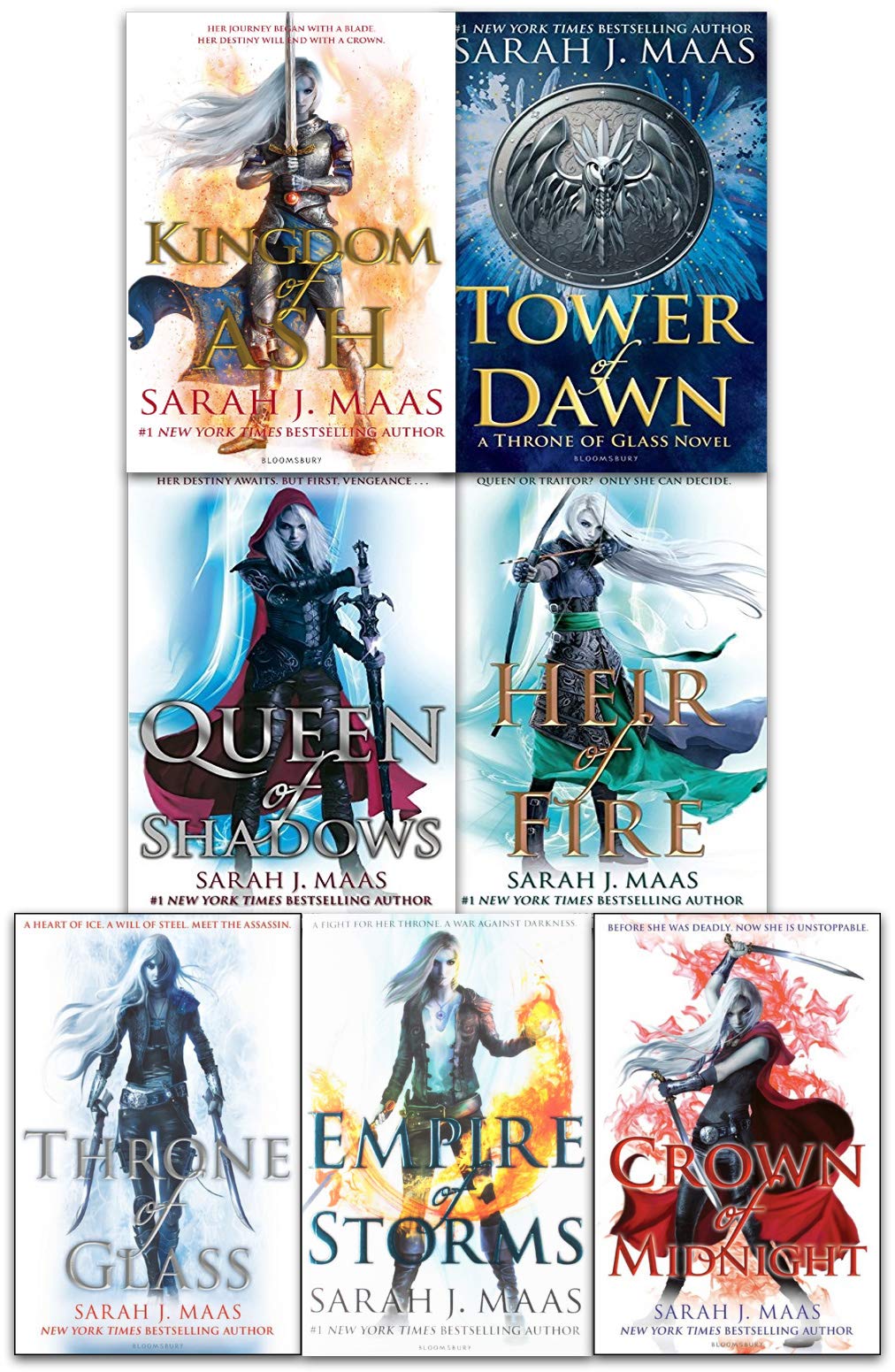 Throne Of Glass Series Collection (Throne of Glass, #1-7)