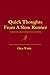 Quick Thoughts From A Slow Runner by Chris Walsh