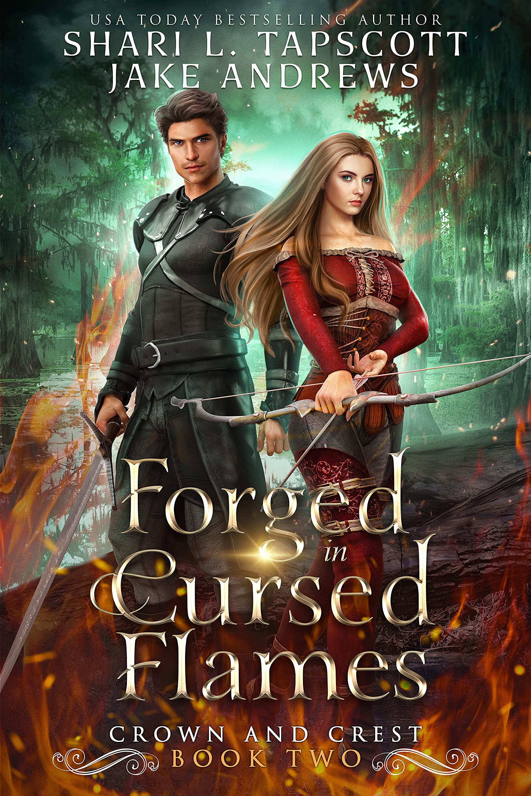 Forged in Cursed Flames (Crown and Crest, #2)