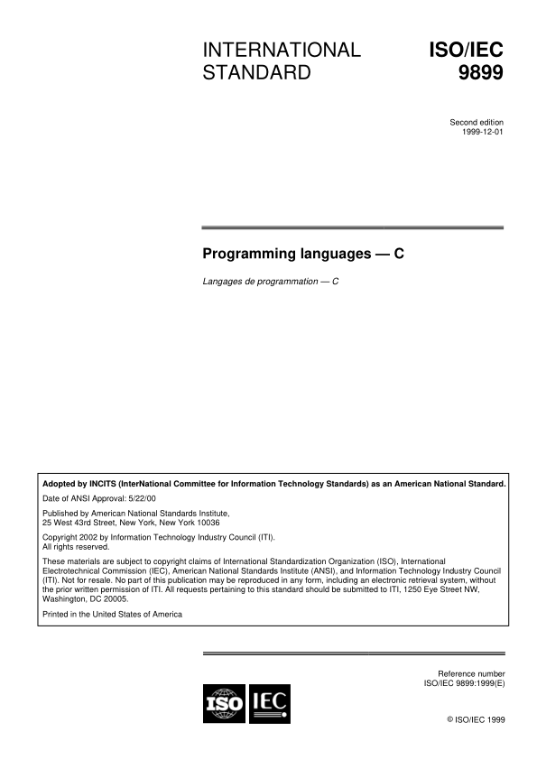 ISO/IEC 9899:1999(E)