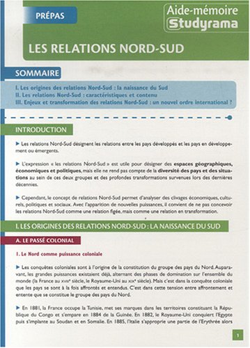 Les relations nord-sud (Paperback)