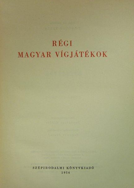 Régi ​magyar vígjátékok