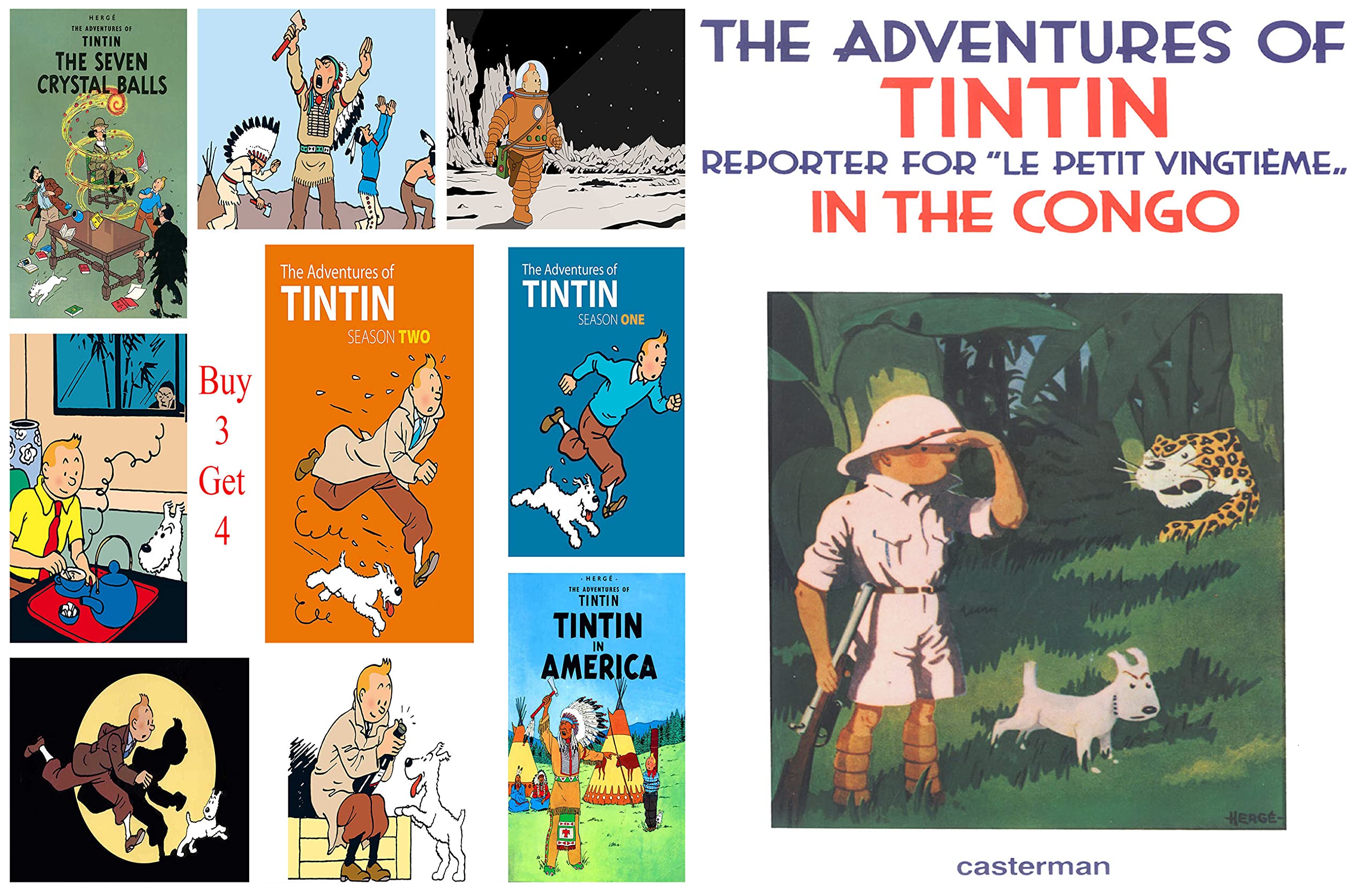 The Adventures of TinTin Full Series : Issue 2-IN THE CONGO (Kindle Edition)