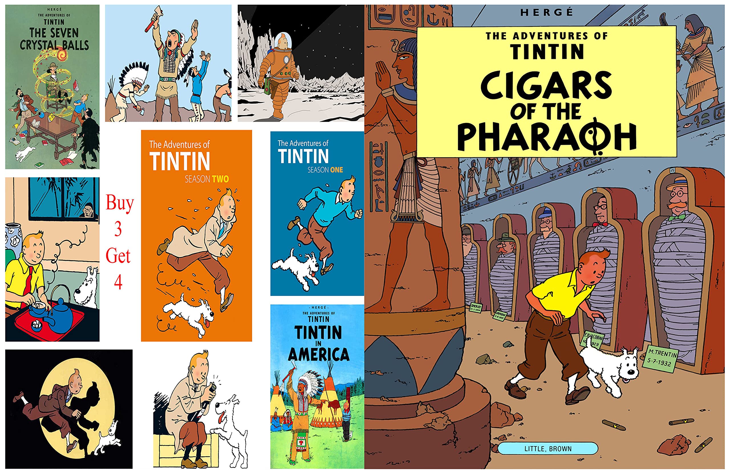 The Adventures of TinTin Full Series : Issue 4-CIGARS OF THE PHARAOH (Kindle Edition)