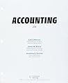 Bundle: Accounting, Loose-leaf Version, 27th + CengageNOWv2, 2 terms Printed Access Card