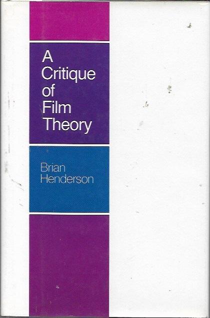 A Critique of Film Theory (Hardcover)