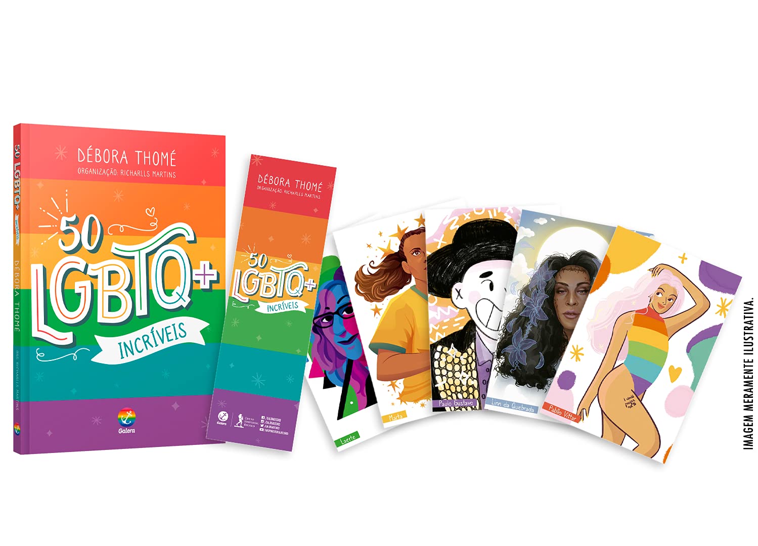 50 LGBTQ+ Incríveis (Acompanha Marcador e Cards)