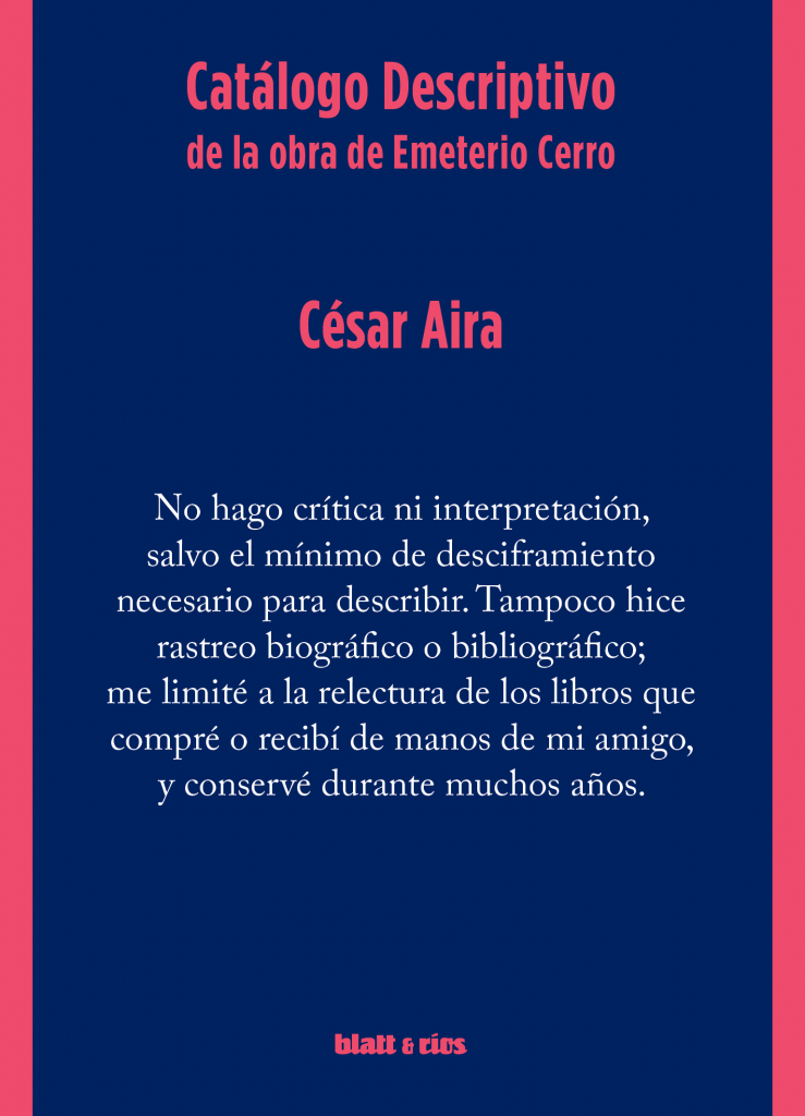 Catálogo descriptivo de la obra de Emeterio Cerro