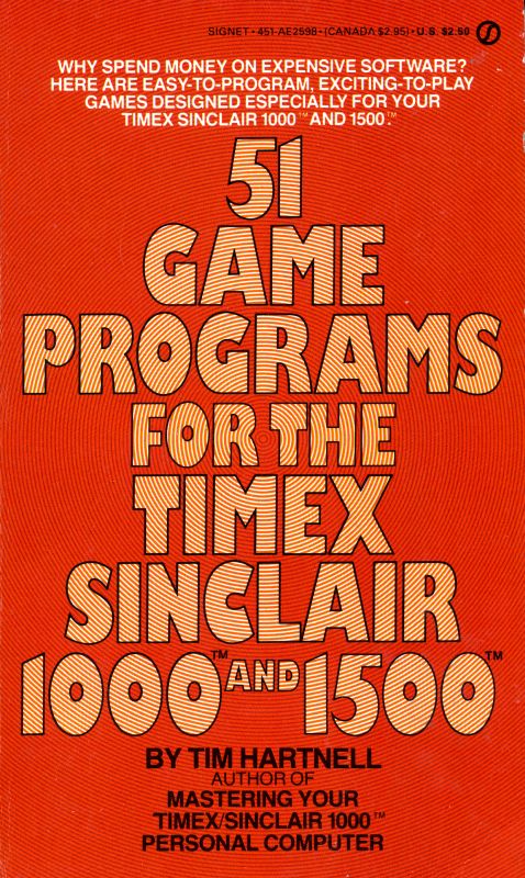 51 Game Programs for the Timex Sinclair 1000 and 1500 (Mass Market Paperback)