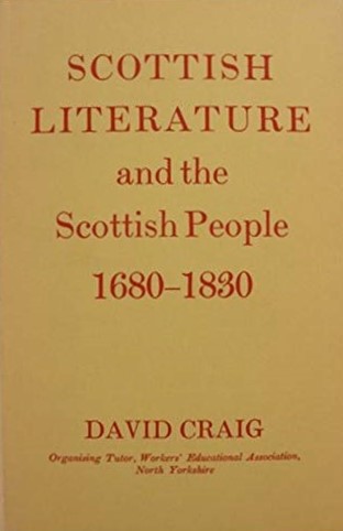 Scottish Literature and the Scottish People, 1680 - 1830
