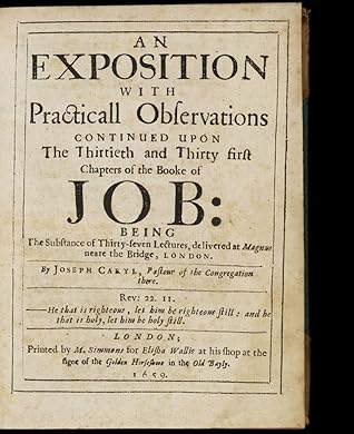 An Exposition Continued Upon The Thirtieth and Thirty First Chapters Upon the Book of Job