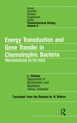 nrgy Transduct Gene Trans Chem (Soviet Scientific Reviews Supplement Series, Physicochemi)
