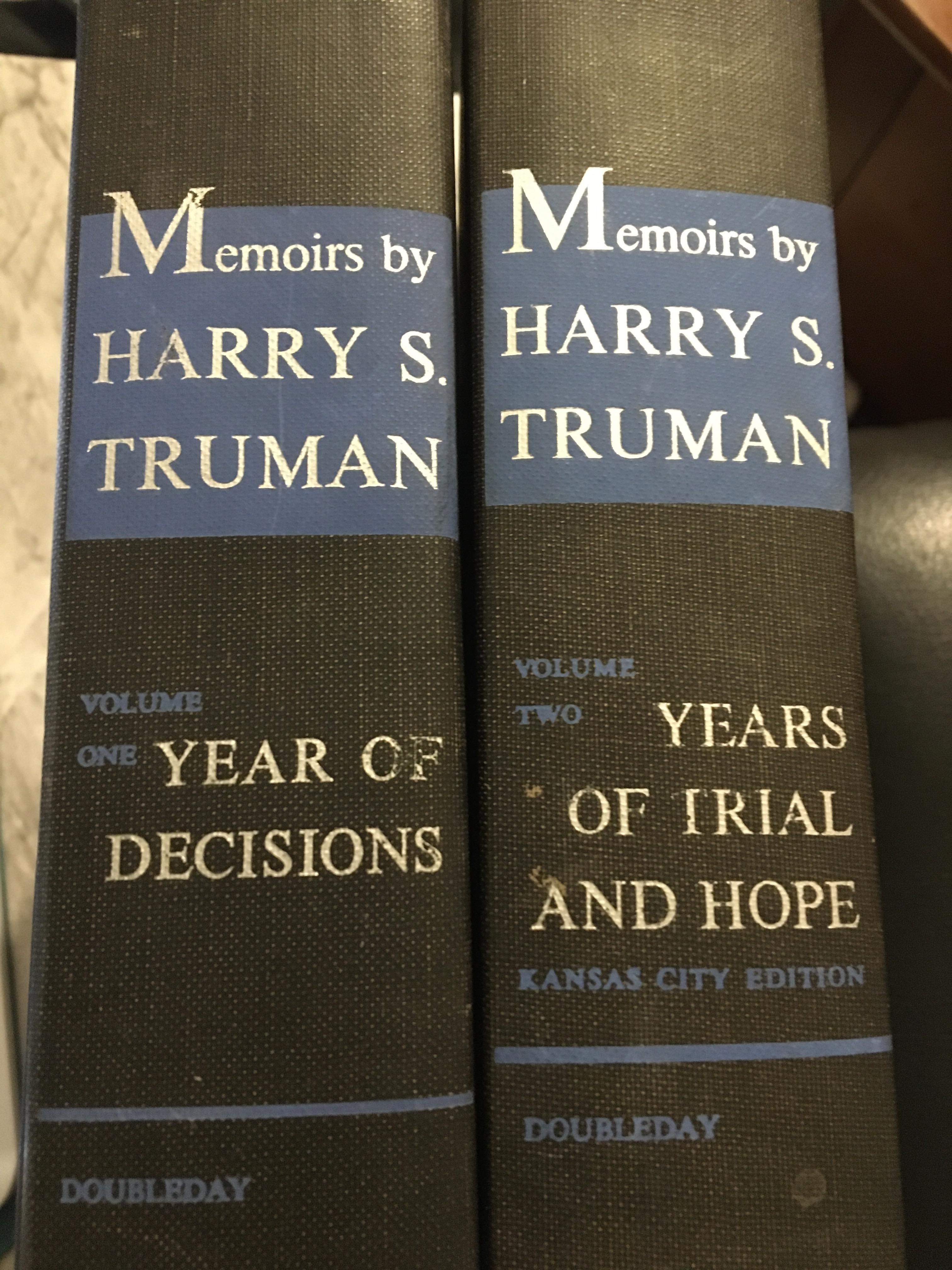 Memoirs (2 Volume Set) Volume One: Year of Decisions; Volume Two: Years of Trial and Hope (Memoirs #1 & #2)