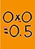 0×0=0.5