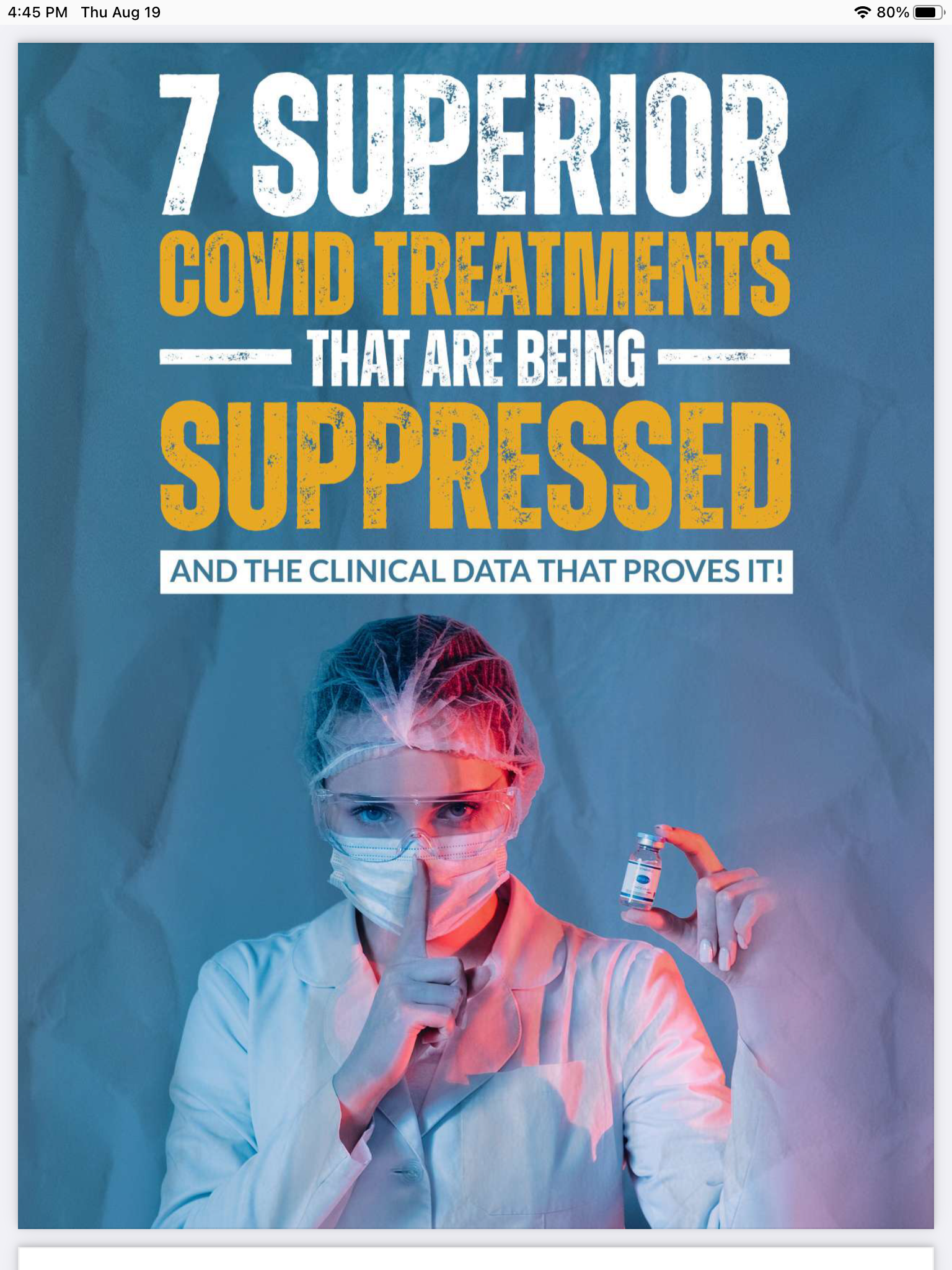 7 Superior Covid Treatments that are Being Suppressed and the Clinical Data that Proves It!