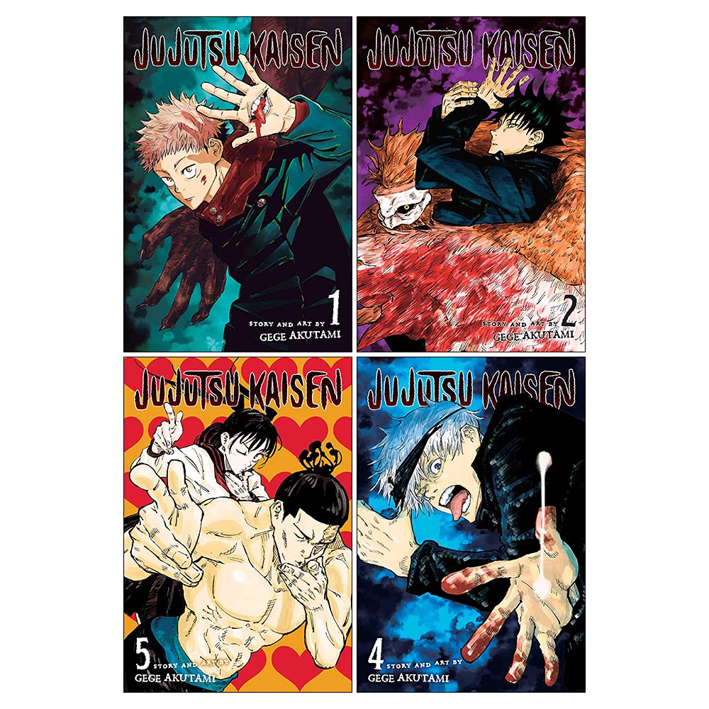 Jujutsu Kaisen, Vol 1-2-4-5 (Paperback)