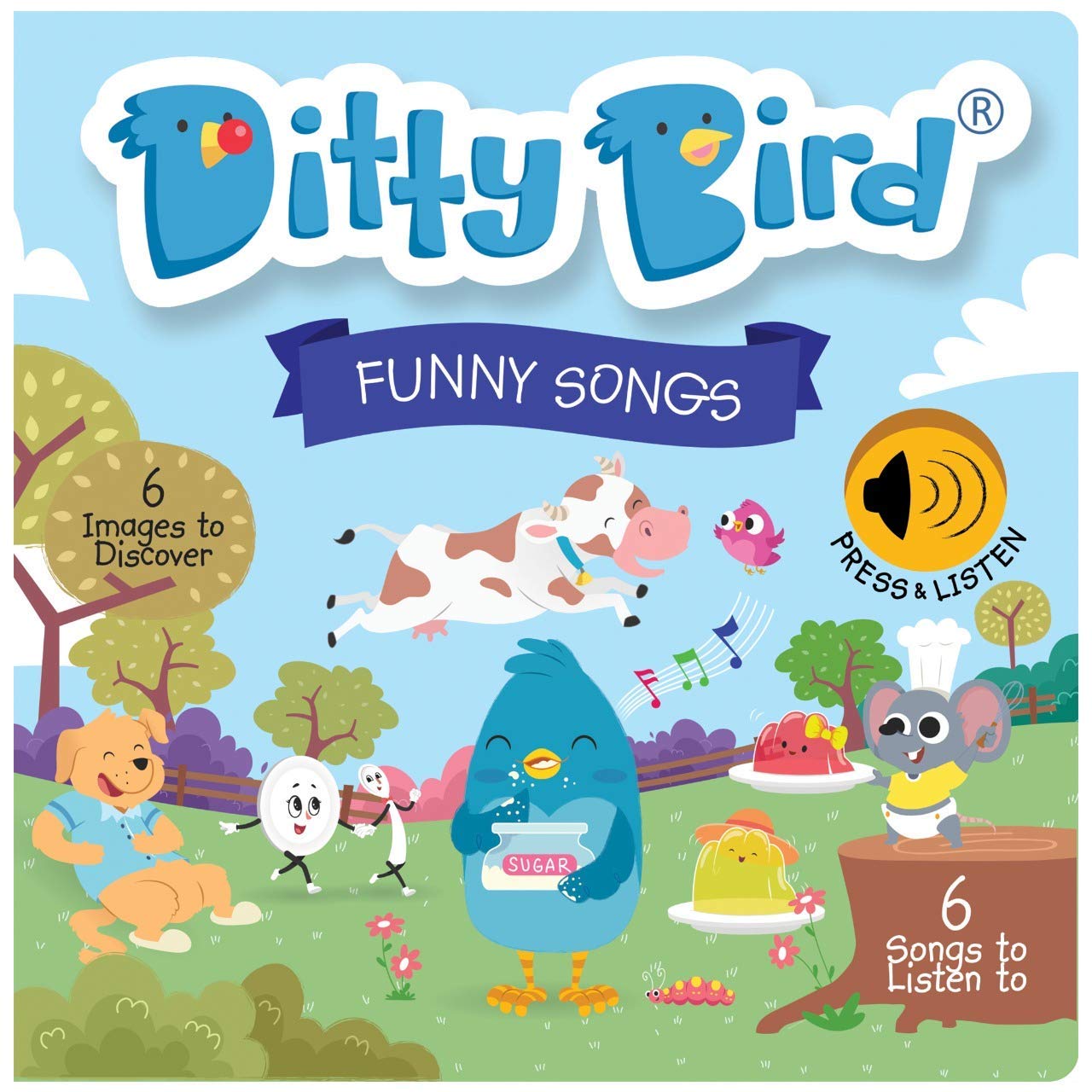 Ditty Bird | Funny Songs | Interactive Musical Book for toddlers 1- 3 | Sound book for 1 year old | baby gift with music (Paperback)