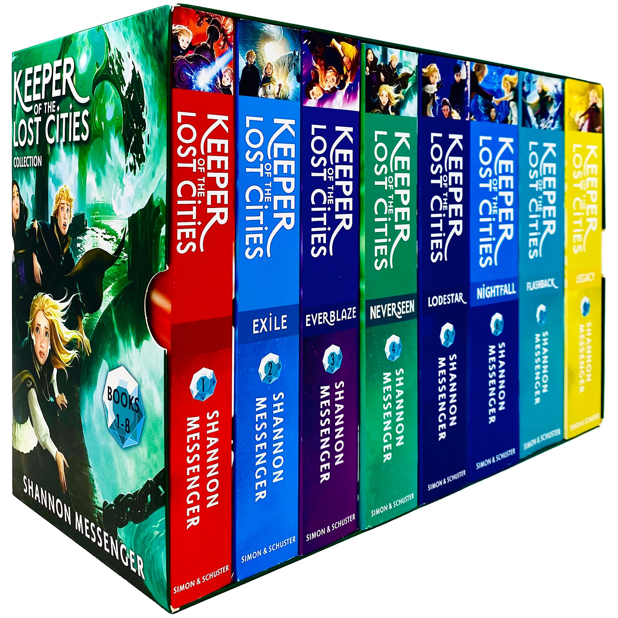 Keeper of the Lost Cities Series Volume 1 - 8 Collection Books Box Set (Keeper of the Lost Cities, Exile, Everblaze, Neverseen, Lodestar, Nightfall, Flashback & Legacy)