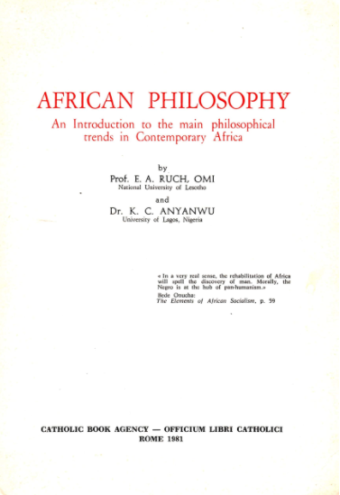 African Philosophy: An Introduction to the Main Philosophical Trends in Contemporary Africa (Paperback)