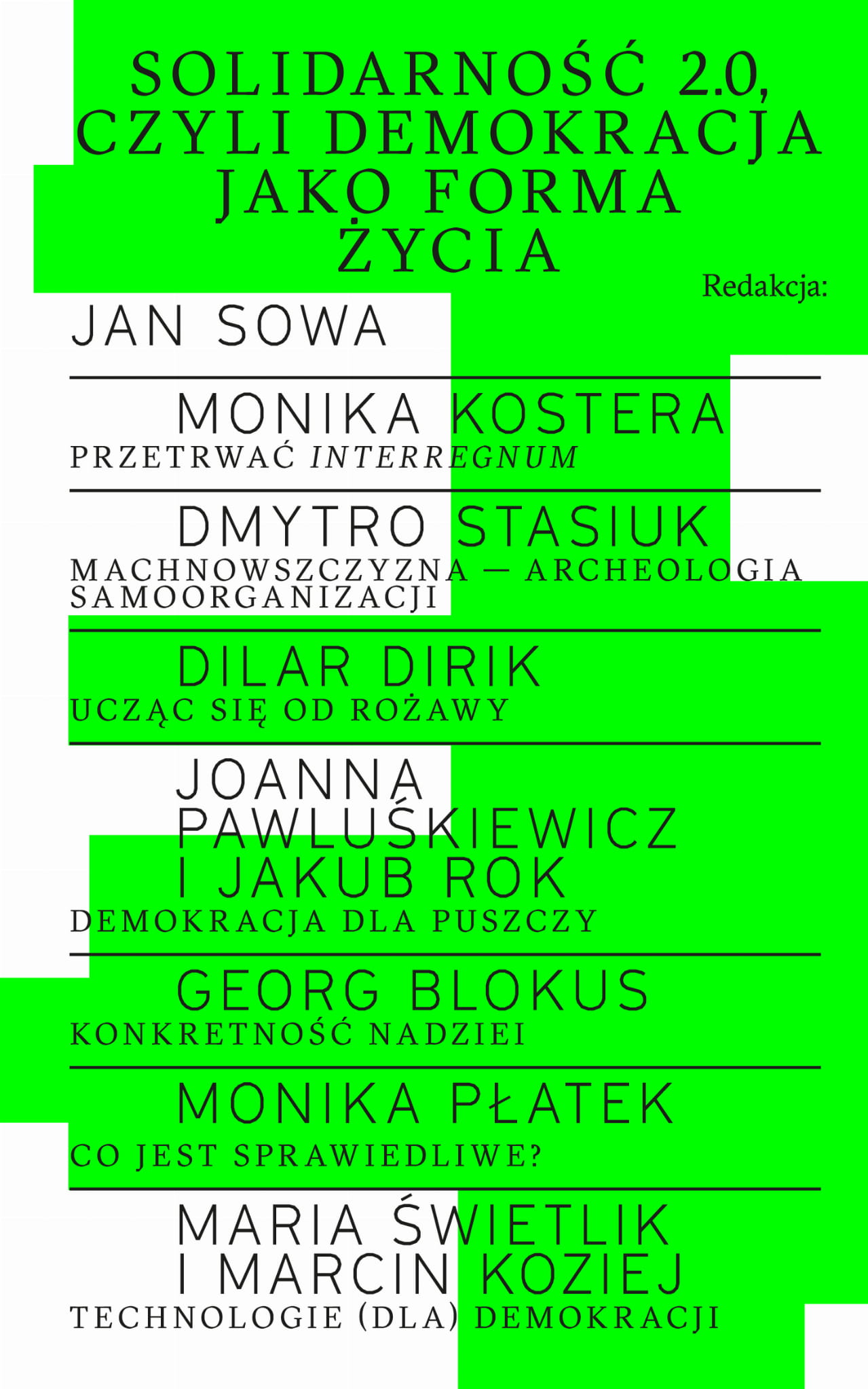 Solidarność 2.0, czyli demokracja jako forma życia