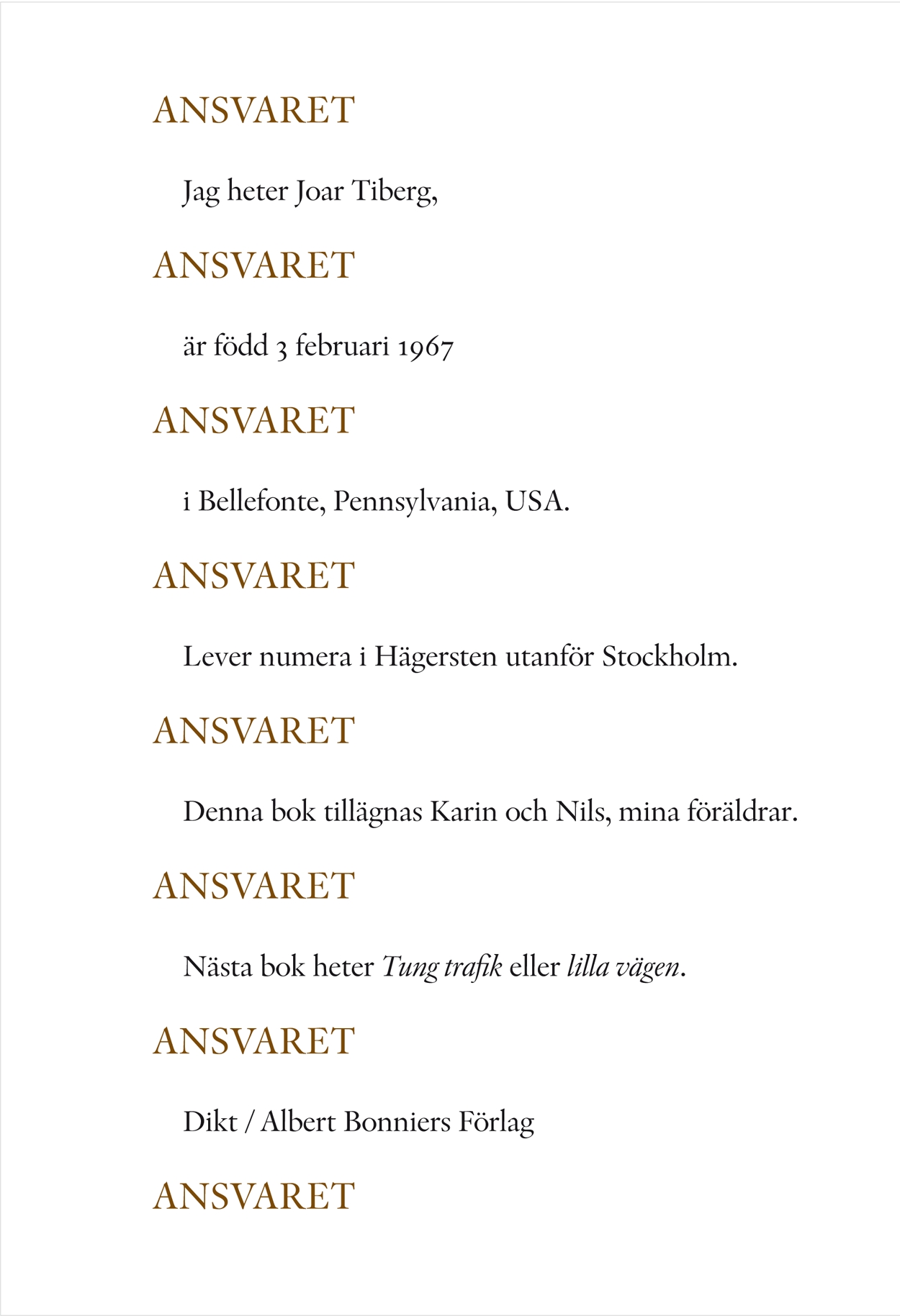 Ansvaret ansvaret ansvaret ansvaret