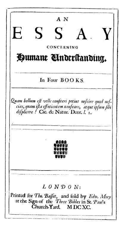 An Essay Concerning Humane Understanding