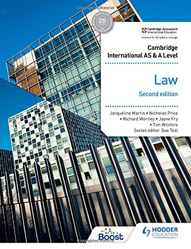 Cambridge International AS and A Level Law Second Edition: Hodder Education Group (Paperback)