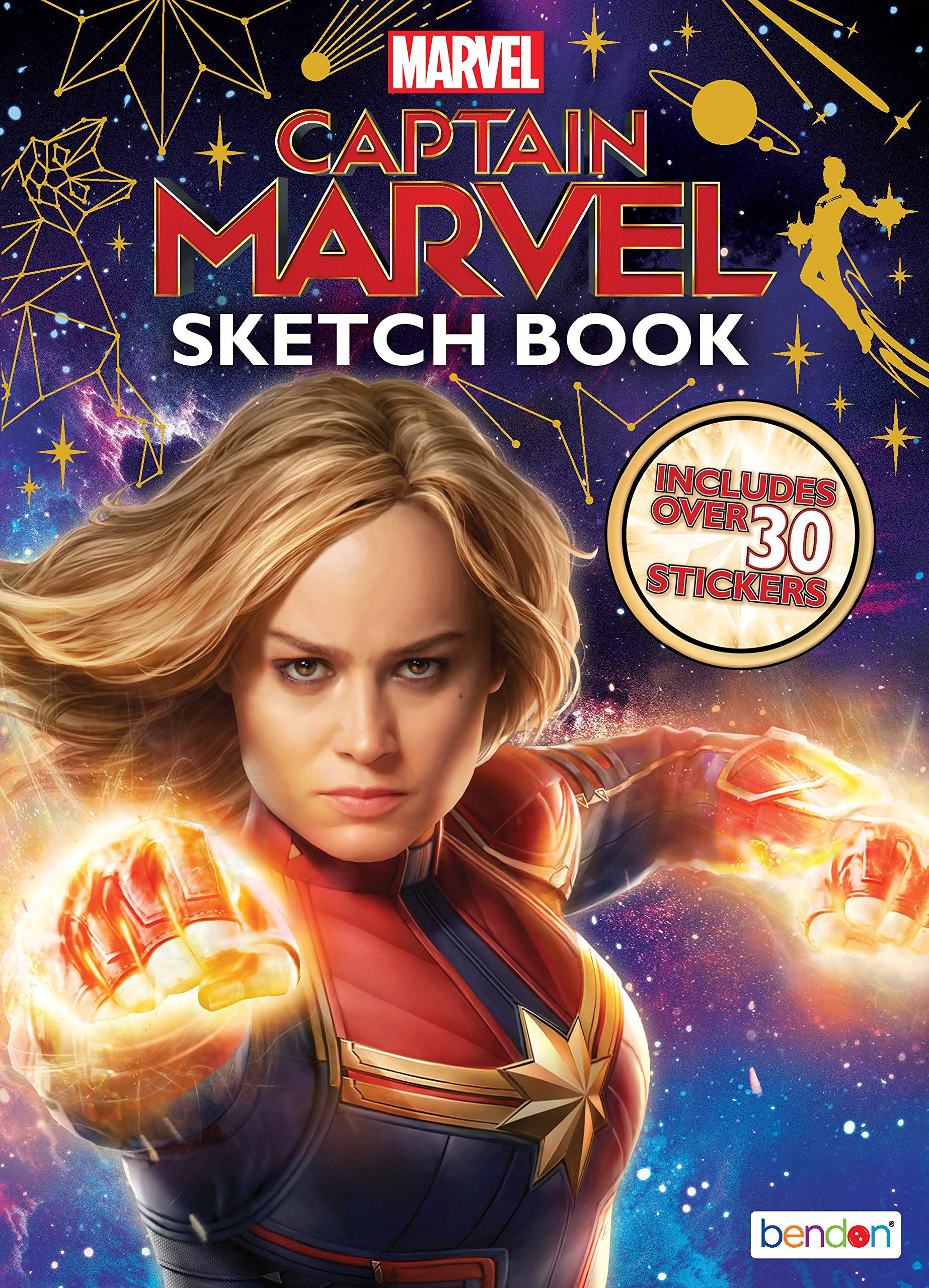 Marvel Captain 48 Page Deluxe Sketch Book, Coloring and Activity Bendon 44985 (Toy)