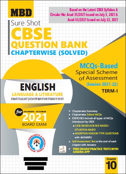 MBD SURE SHOT QUESTION BANK ENGLISH LANG. AND LIT. CLASS 10 TERM-1 (NOV-DEC 2021)