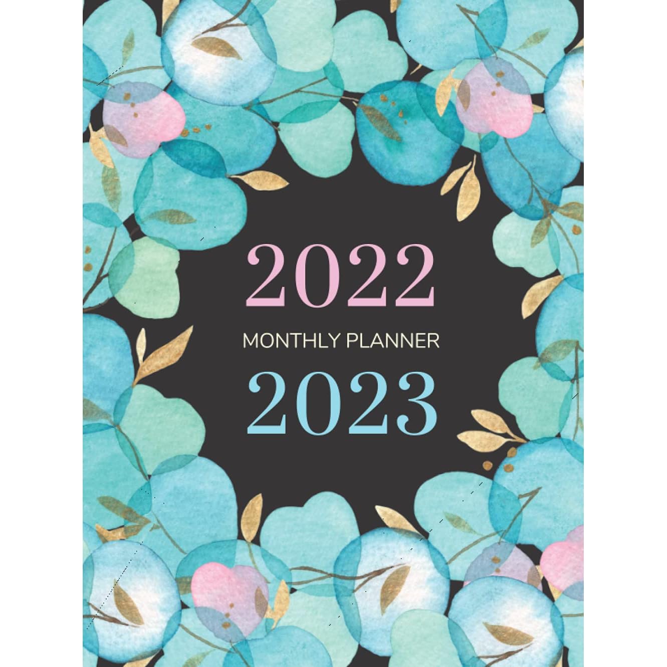 2022 And 2023 Calendar Planner 2022-2023 Monthly Planner: Large 2 Year Hardcover Calendar Planner. Yearly  At A Glance Organizer With Holidays, To Do List, Goals And Note Pages For  Women - Blue And Pink Cover By Caroline Swiftson
