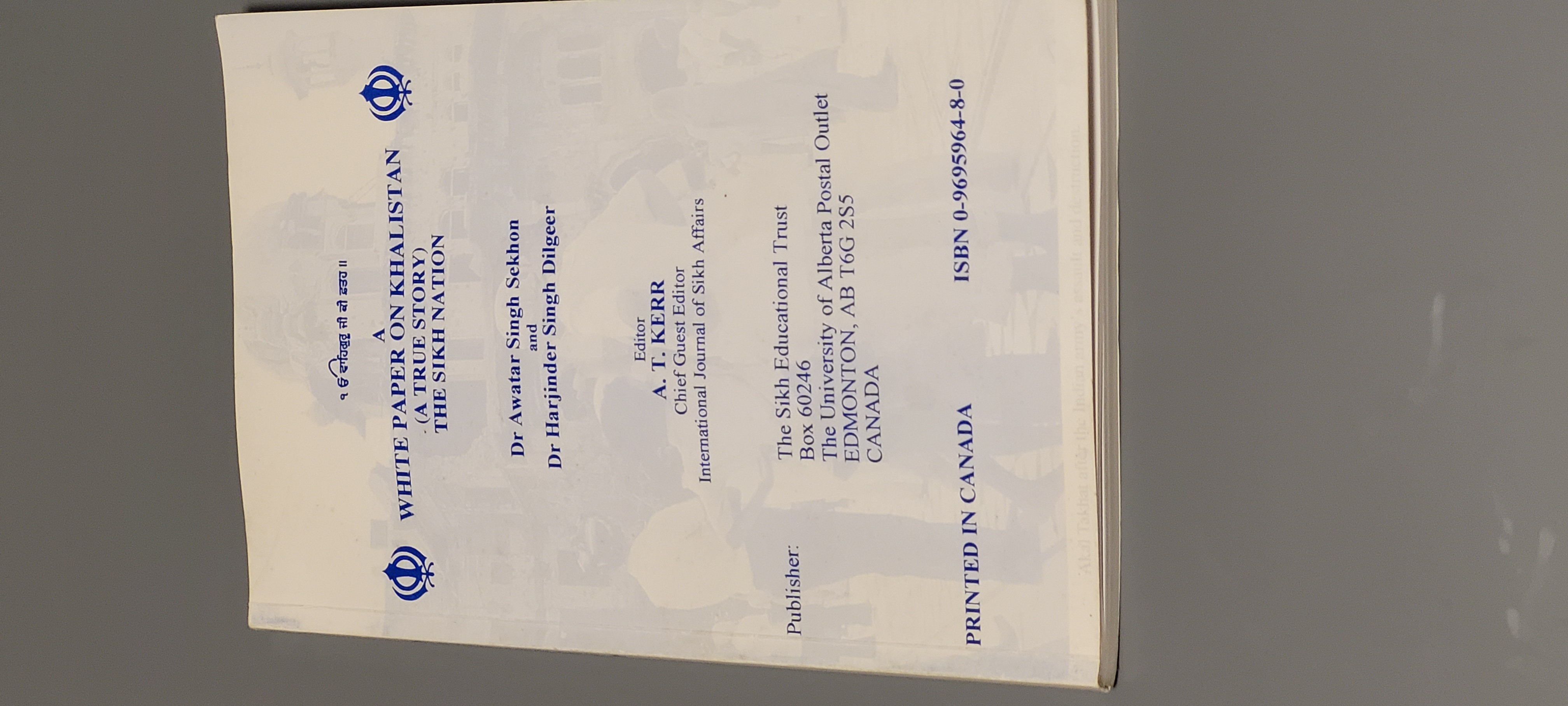 A white paper on Khalistan