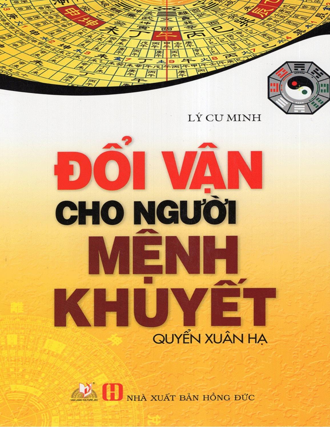 Đổi vận cho người mệnh khuyết. Quyển Xuân-Hạ