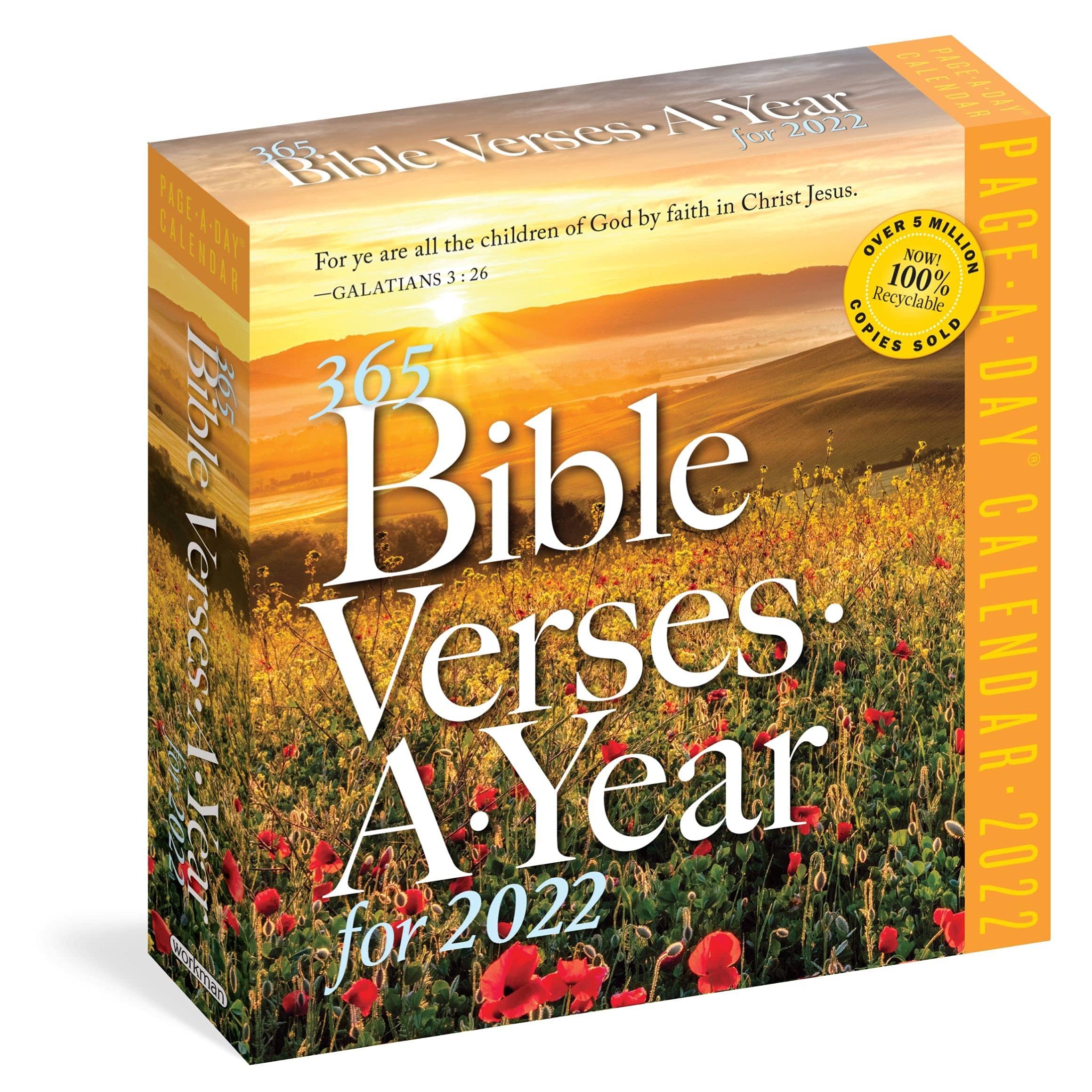 365 Calendar 2022 365 Bible Verses-A-Year Page-A-Day Calendar 2022 By Not A Book
