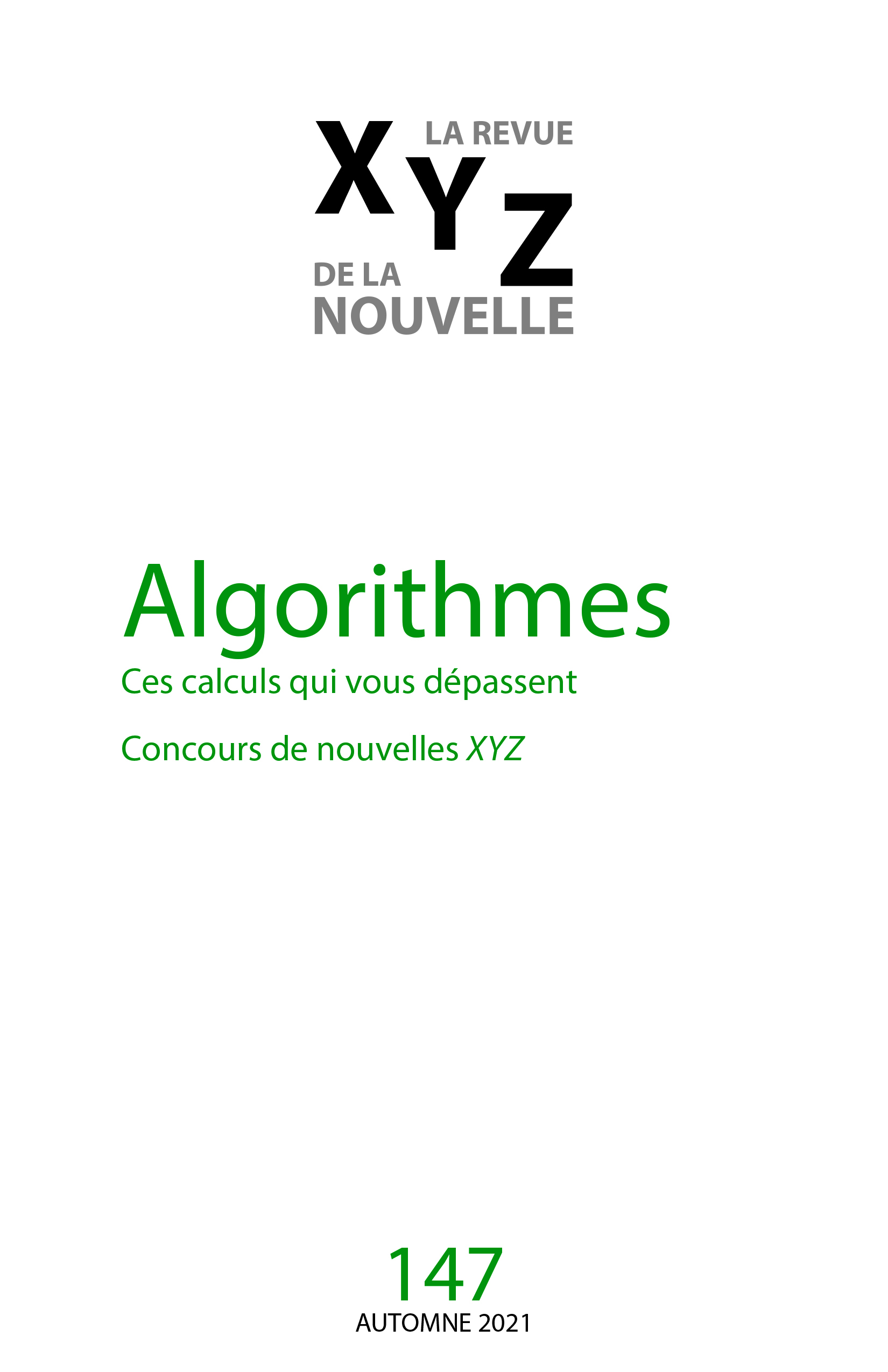 XYZ. La revue de la nouvelle, no 147