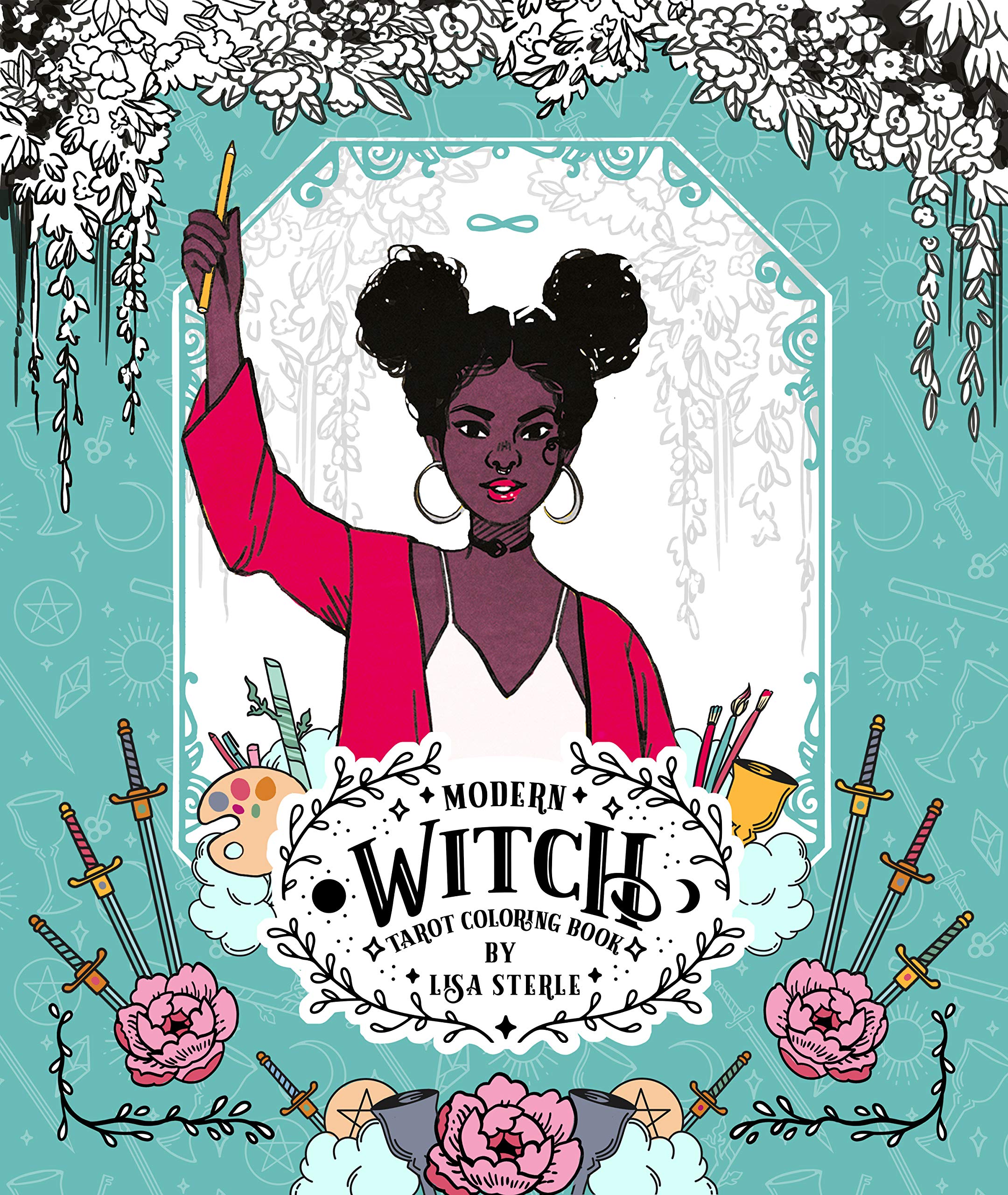 Modern Witch Tarot Coloring Book (Paperback)
