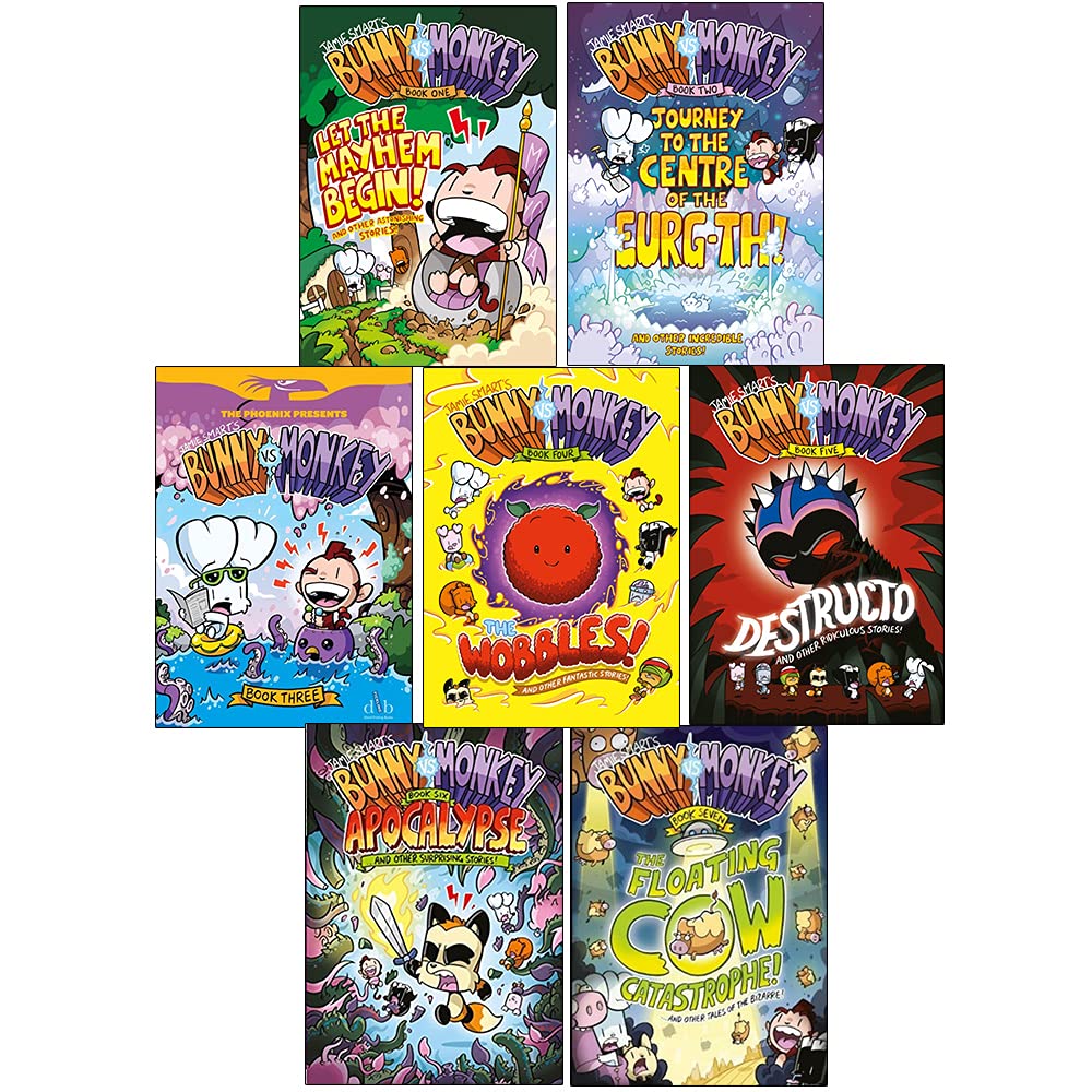 Bunny vs Monkey The Phoenix Presents Series Books 1 - 7 Collection Set (Paperback)