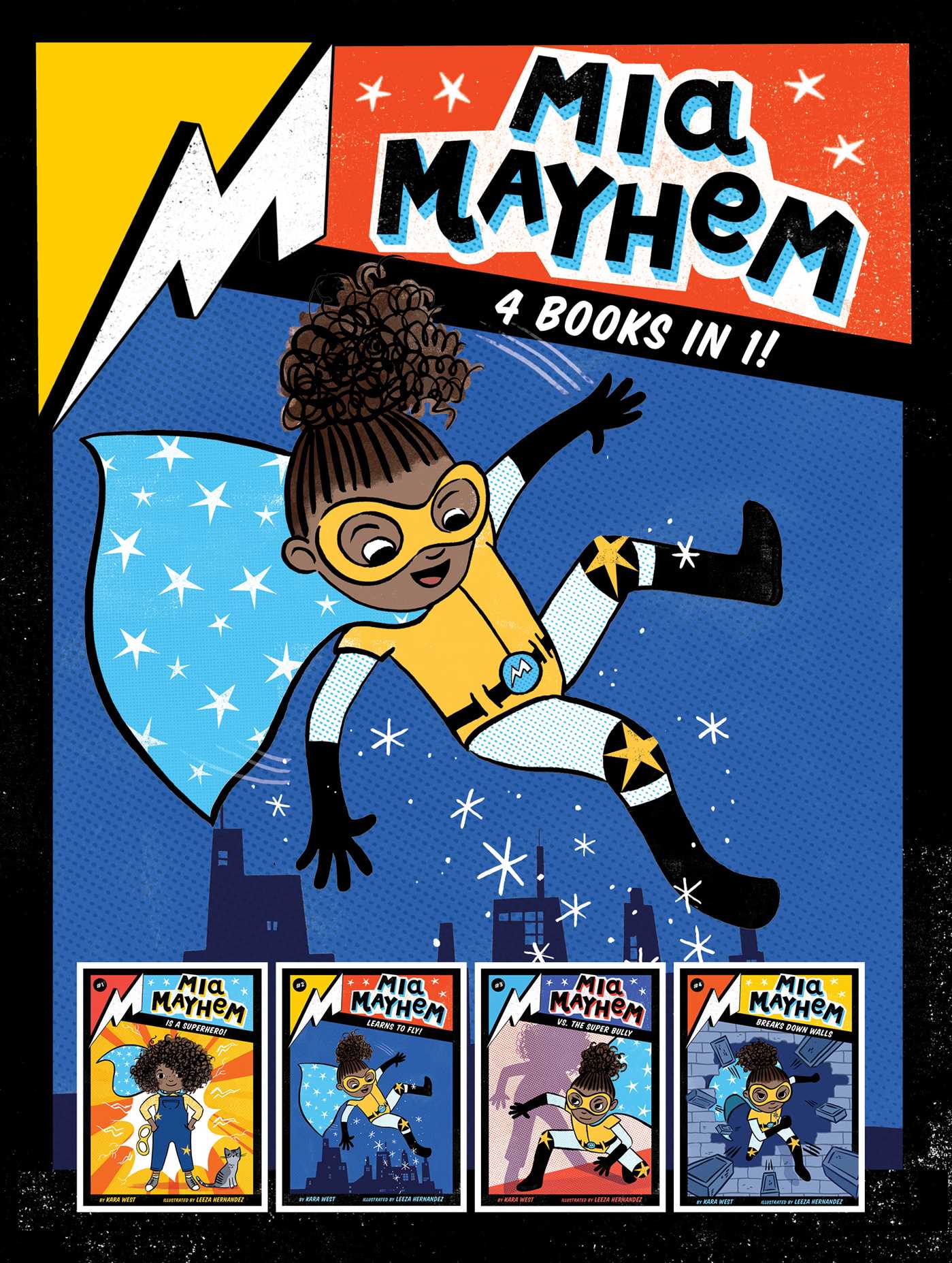 Free Download Mia Mayhem 4 Books in 1!: Mia Mayhem Is a Superhero!; Mia Mayhem Learns to Fly!; Mia Mayhem vs. the Super Bully; Mia Mayhem Breaks Down Walls Full Audiobook