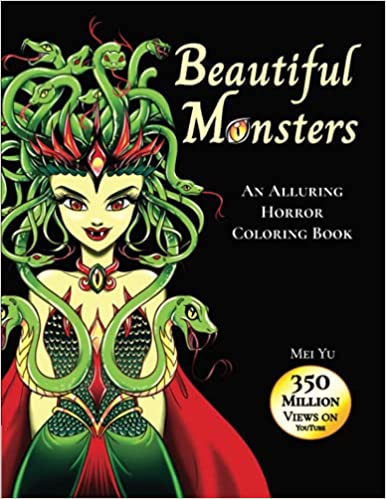 pdf download Beautiful Monsters: An Alluring Horror Coloring Book (Large Softcover)